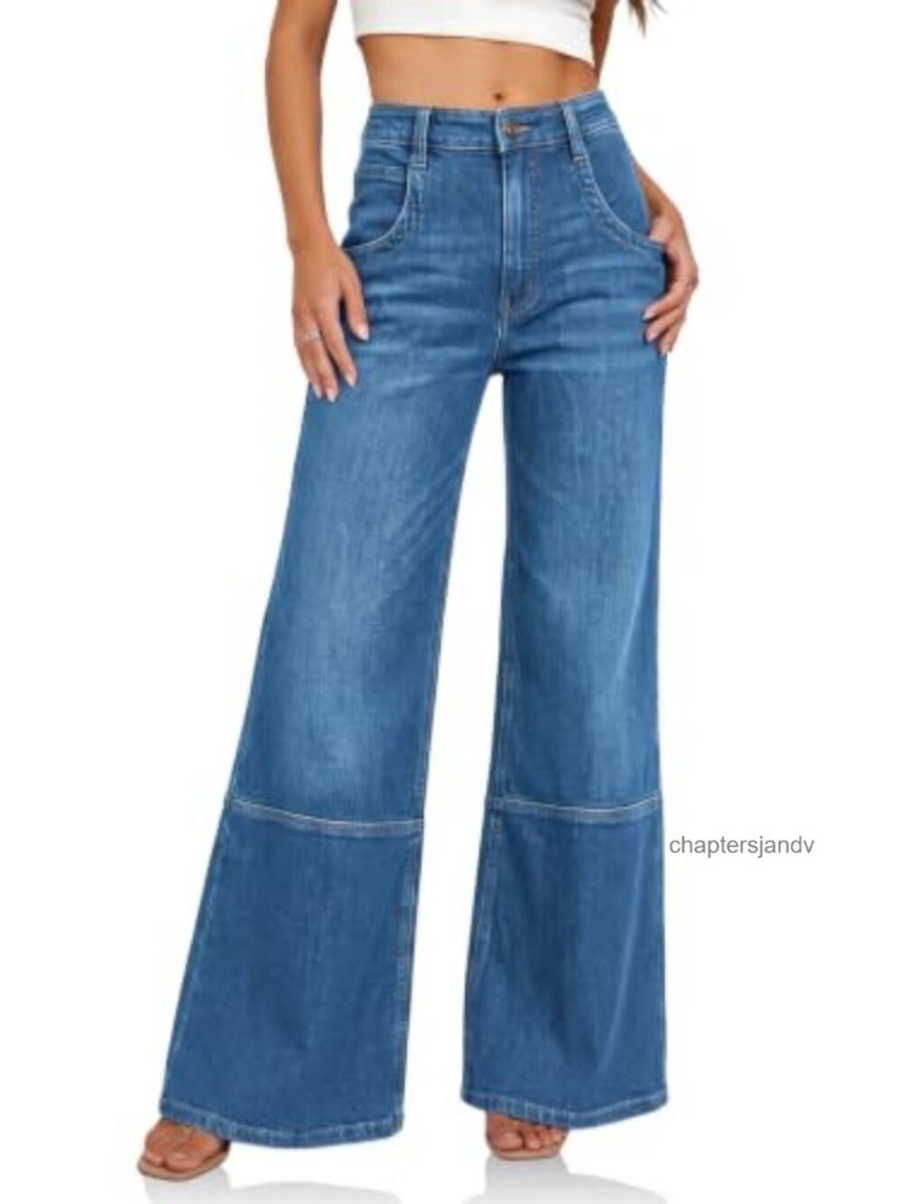 High Waisted Bell Bottom Jeans Flared Denim Pants